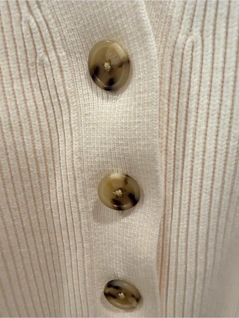 J. Crew Cream Ribbed Button Cardigan. NWT - Picture 5 of 9